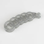 Twisted Spiral Clear Acrylic Hair Claw - TCB-981 Jelly Gray – hair accessories (view 1)