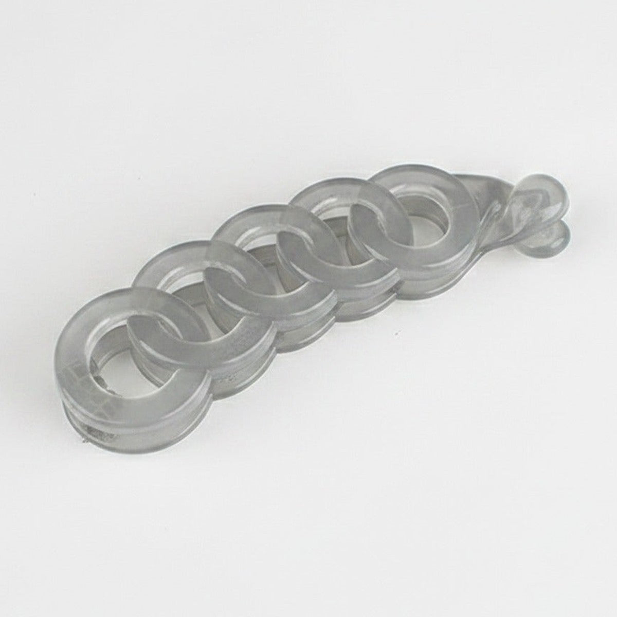 Twisted Spiral Clear Acrylic Hair Claw - TCB-981 Jelly Gray – hair accessories (view 1)