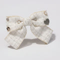 Pearl & Rhinestone Textured Horse Hair Clips – hair accessories (view 1)