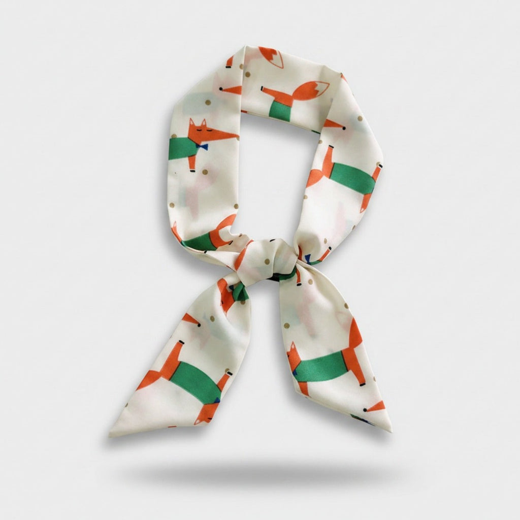 Cute Fox Print Bow Tie Scarf – scarves & belts (view 1)