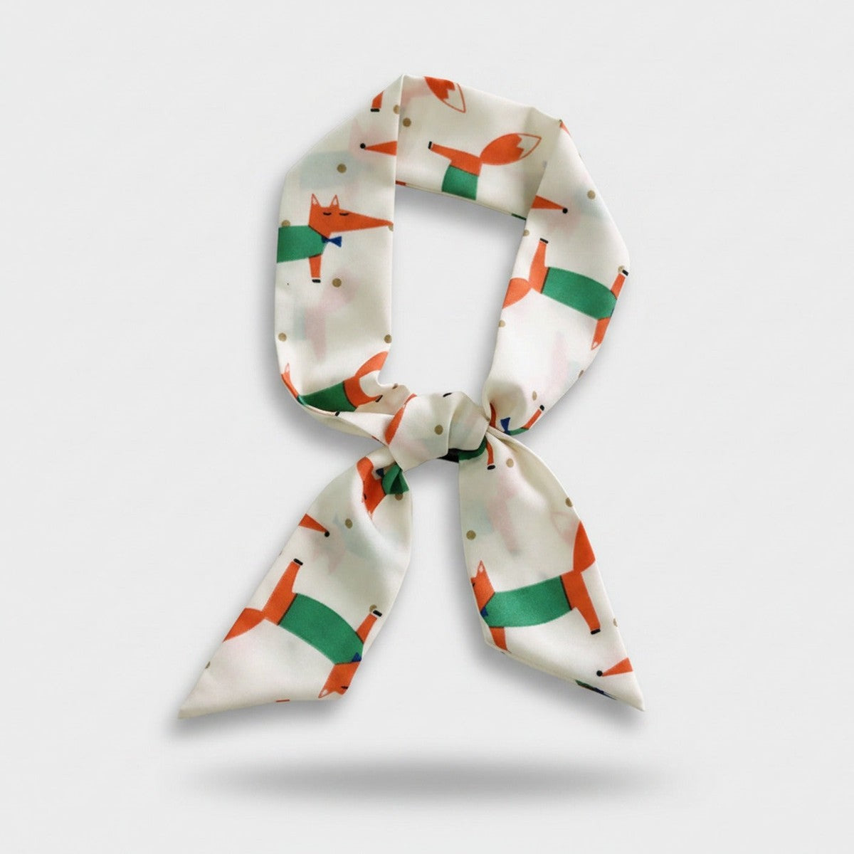 Cute Fox Print Bow Tie Scarf – scarves & belts (view 1)