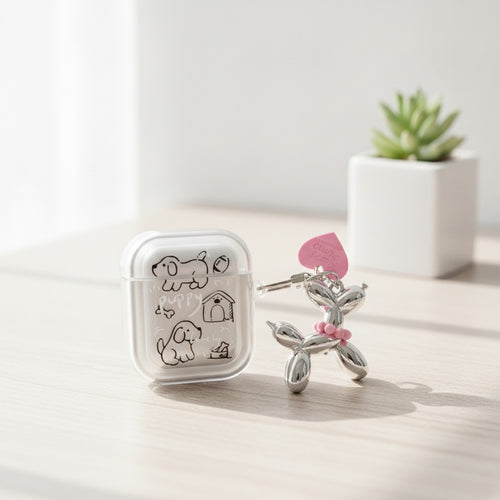 Balloon Pup Earbud Case Charm - Single Pup (for AirPods 4)