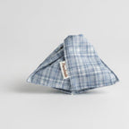 Blue Plaid Linen Hair Claw Clip – hair accessories (view 1)