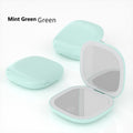 Portable LED makeup mirror, folding beauty mirror - Green