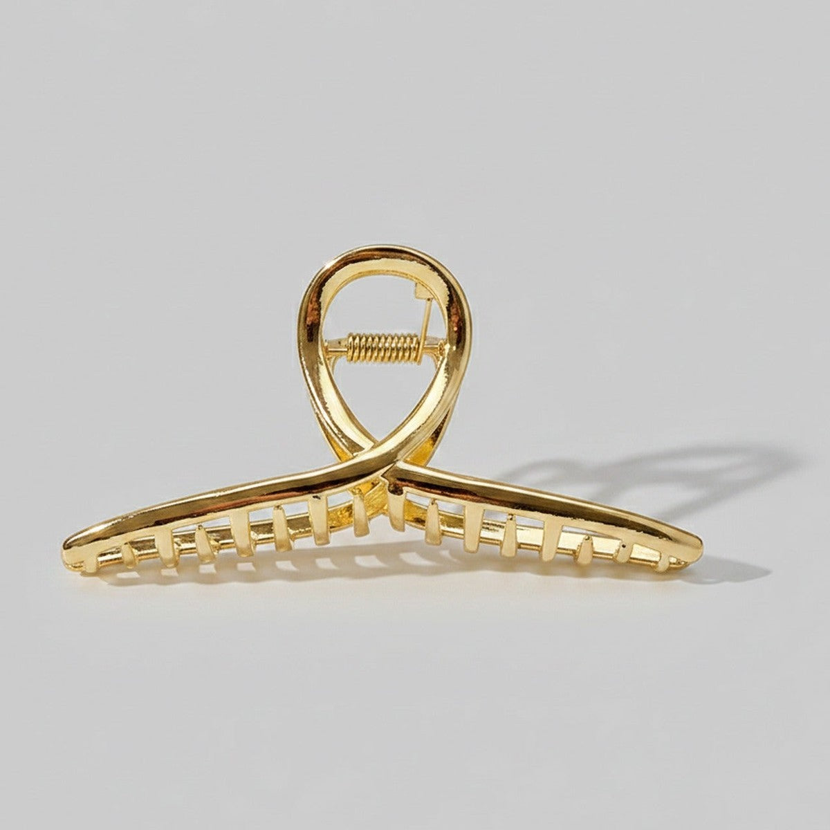 Gold Claw Hair Clip With Screw Detail – hair accessories (view 1)