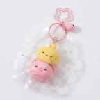 Stacked Squishy Charm Keychain - Yellow & Pink