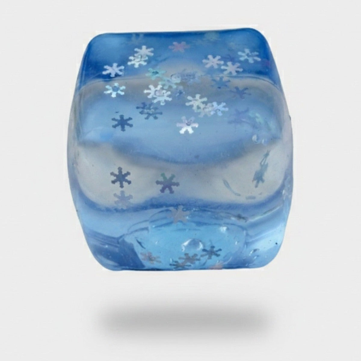 Blue Snowflake Cloud Squishy Cube – novelty & toys (view 1)