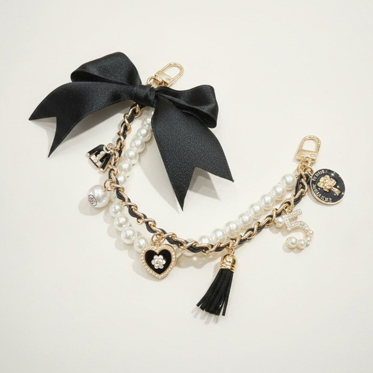 Luxury Bow Pearl Bag Charm Strap – bags & wallets (view 1)