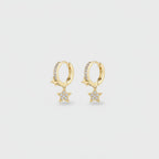 Spike Huggie Hoop Earring - Gold