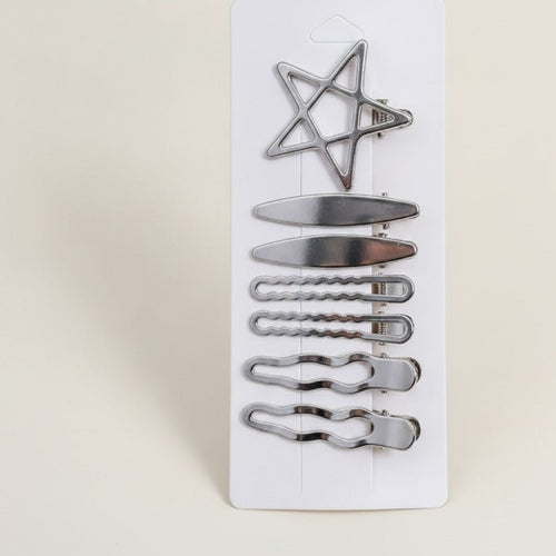 Assorted Metallic Hair Clips 7-Piece Set – hair accessories (view 1)