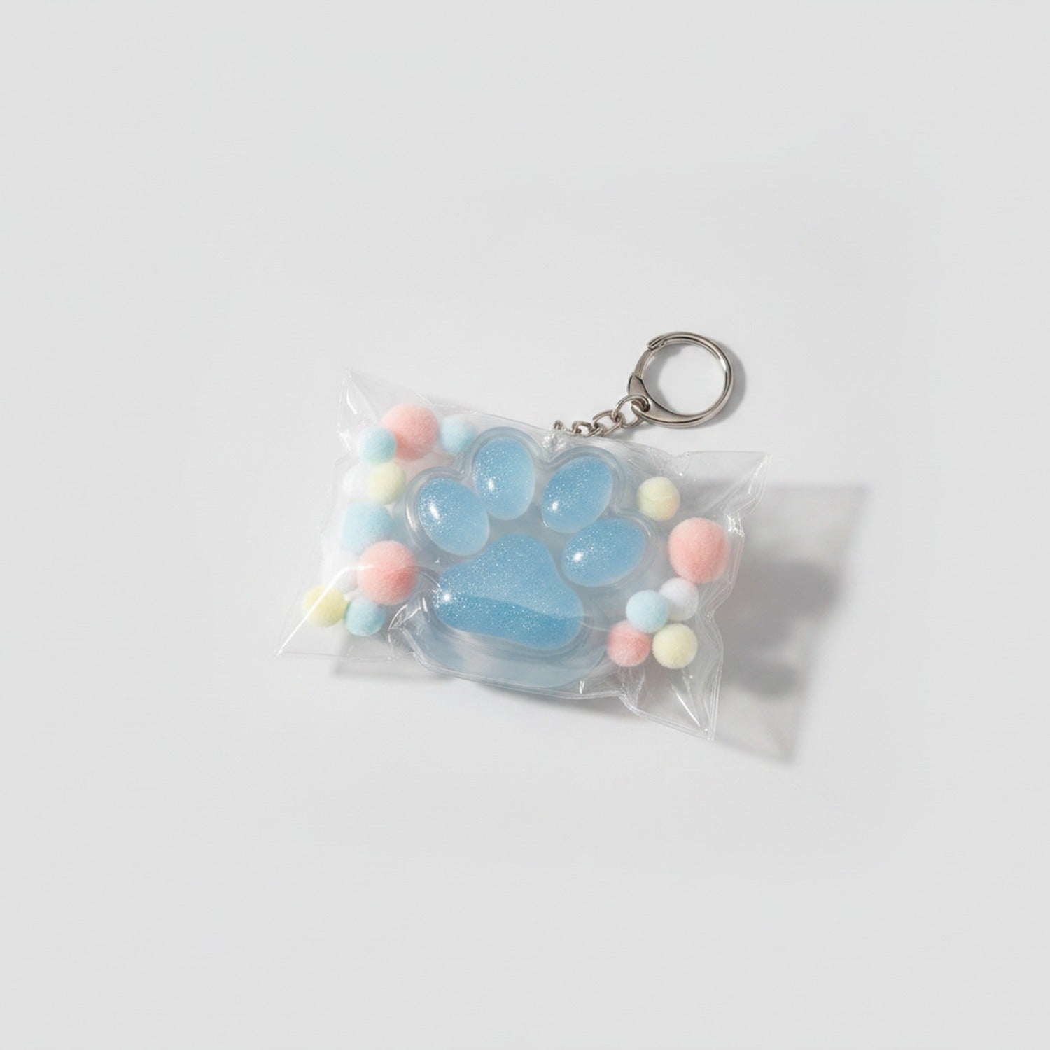 Squishy Paw Keychain - Icy Blue