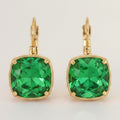 Elegant Square Crystal Dangle Leverback Earrings – jewelry (view 1)