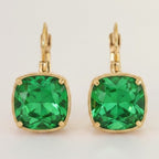 Elegant Square Crystal Dangle Leverback Earrings – jewelry (view 1)