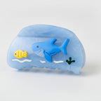 Ocean Vibes Mini Hair Claw - Blue Shark