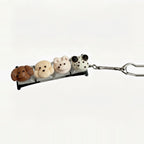 Cheese Wedge Keychain Charm - Cream Bear