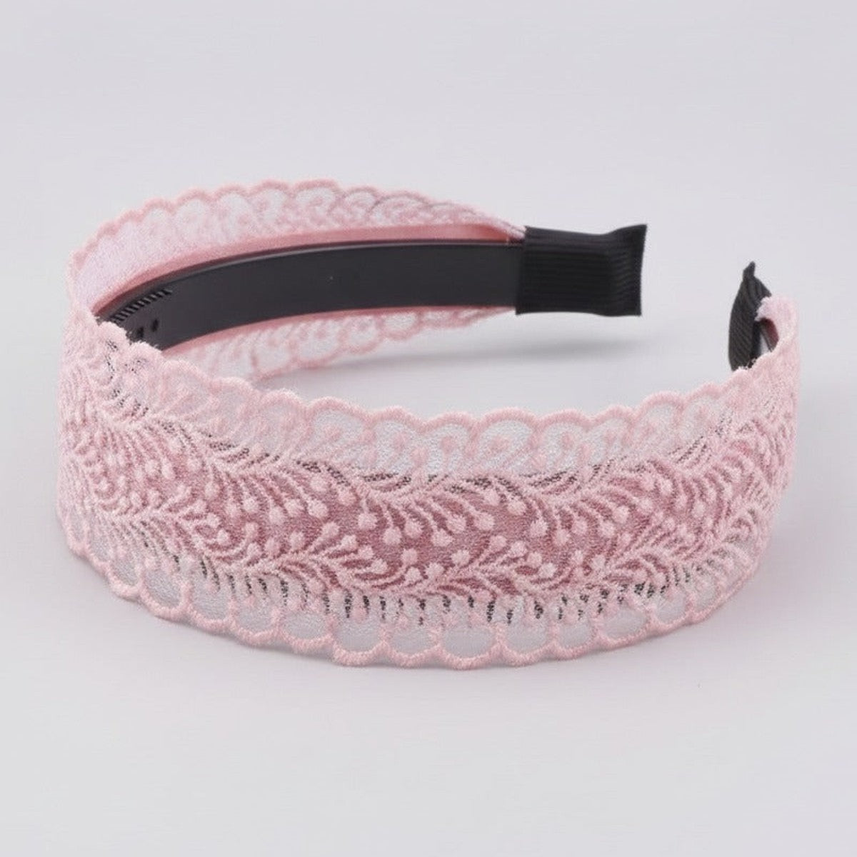 Lace Padded Headband - Pink