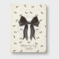 Black Bow Rhinestone Notepad With Sparkle Details – stationery (view 1)