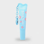 Butterfly Floral Lip Balm Keychain Blue – Korean beauty tool (view 1)