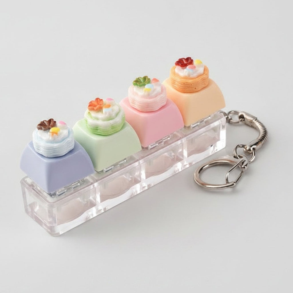 Tart Fidget Keychain Stress Toy - Transparent