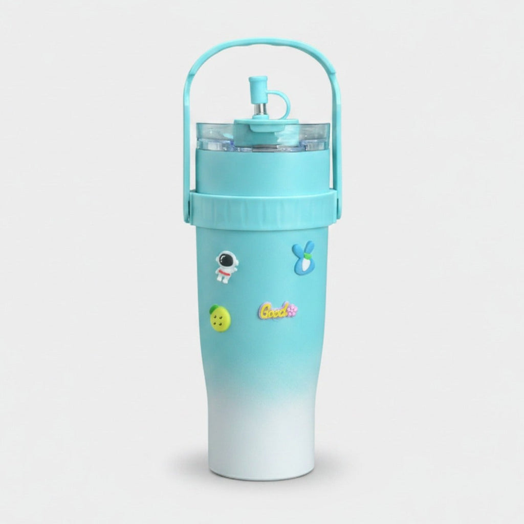 Turquoise Gradient Tumbler With Cute Charms – novelty & toys (view 1)