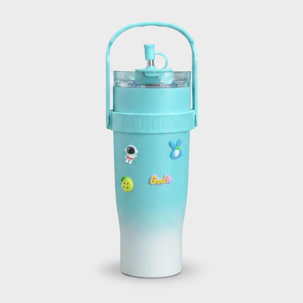 Turquoise Gradient Tumbler With Cute Charms – novelty & toys (view 1)