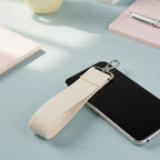 Textured Keychain Pouch Kit - Silver Hook White