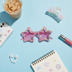 Star Shaped Beaded Pink Sunglasses
