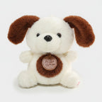 Cream And Brown Puppy Plush With Heart Charm