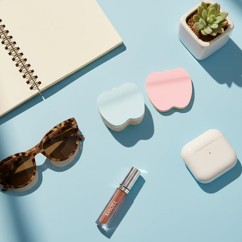 Apple-Shaped Sticky Notes Pad Rainbow