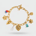 Chain Bracelet With Pearl Charm Charms - Gold Rainbow Charm – jewelry (view 1)