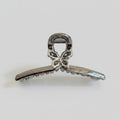 Silver Butterfly Beaded Hair Claw Clip