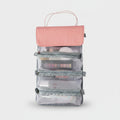 Hanging Cosmetic Organizer Bag Compartments - Pink