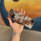 Camo Star Knit Hairband Brown