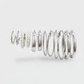 Silver Pearl and Crystal Hoop Earring Set