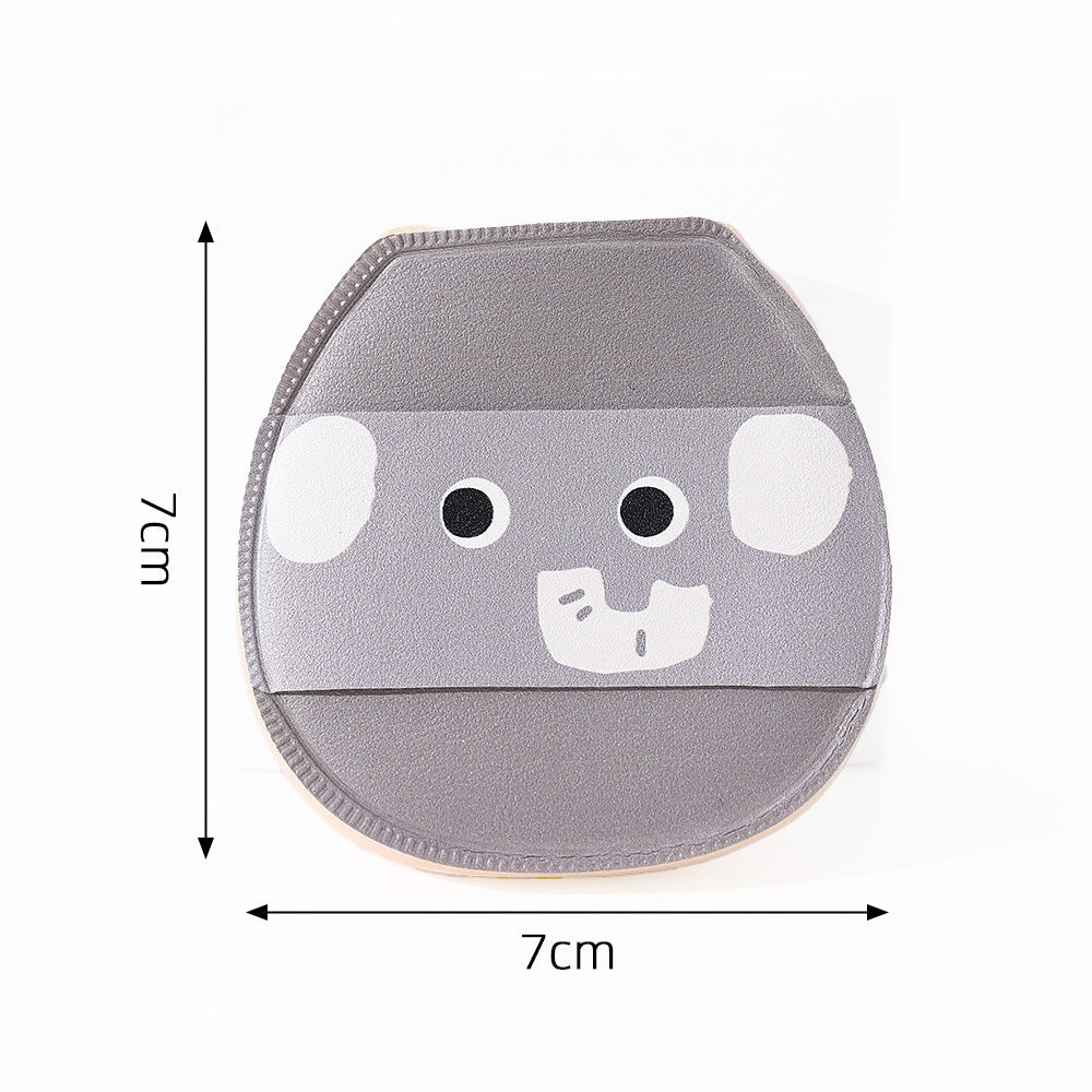 Animal-skin-feel PU leather powder puff - Type 4