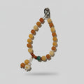 Amber Beaded Phone Charm With Tassel Strap