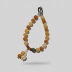 Amber Beaded Phone Charm With Tassel Strap