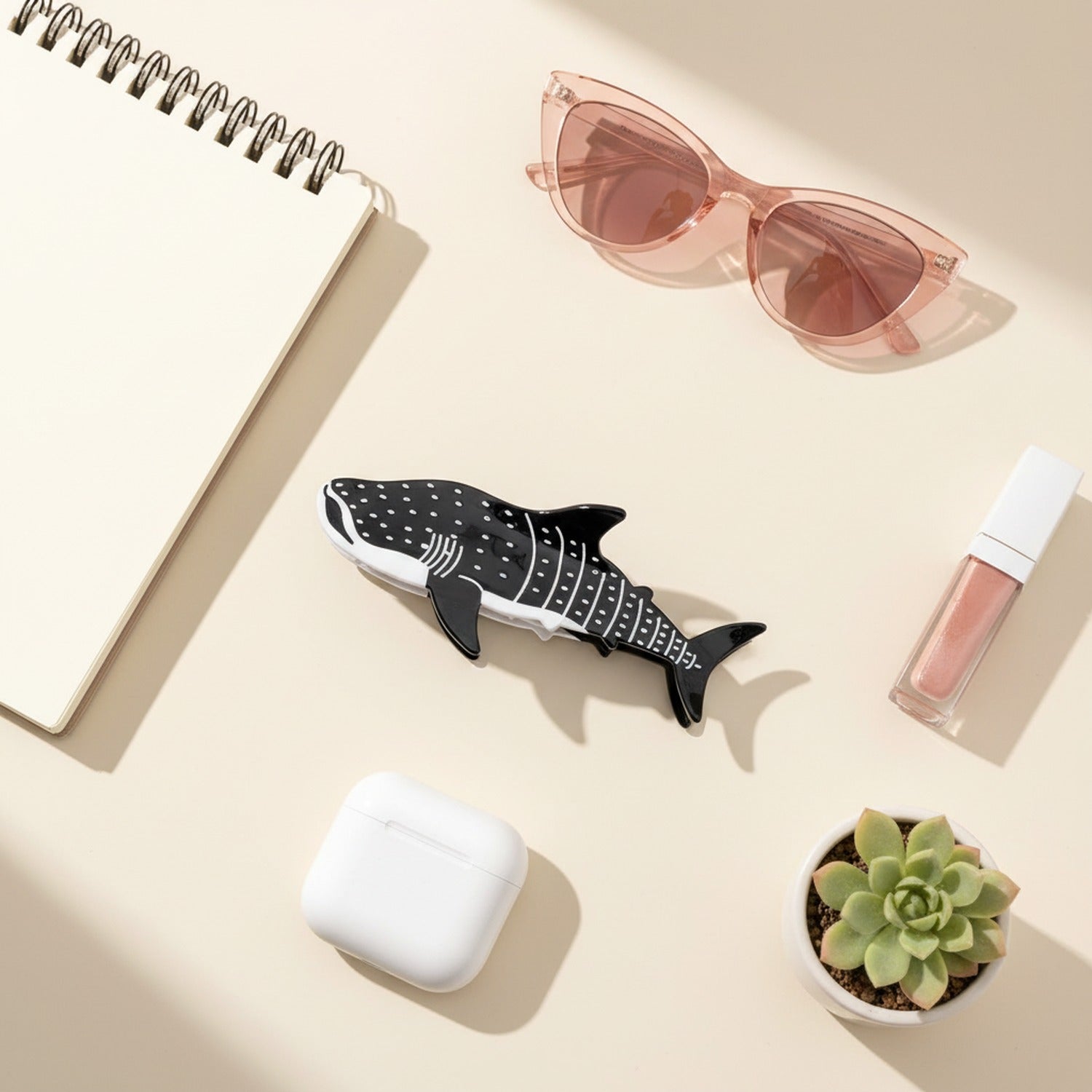 Whale Shark Spotted Dark Blue Hair Claw