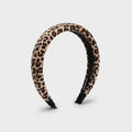 Leopard Print Padded Headband - Narrow Leopard Print