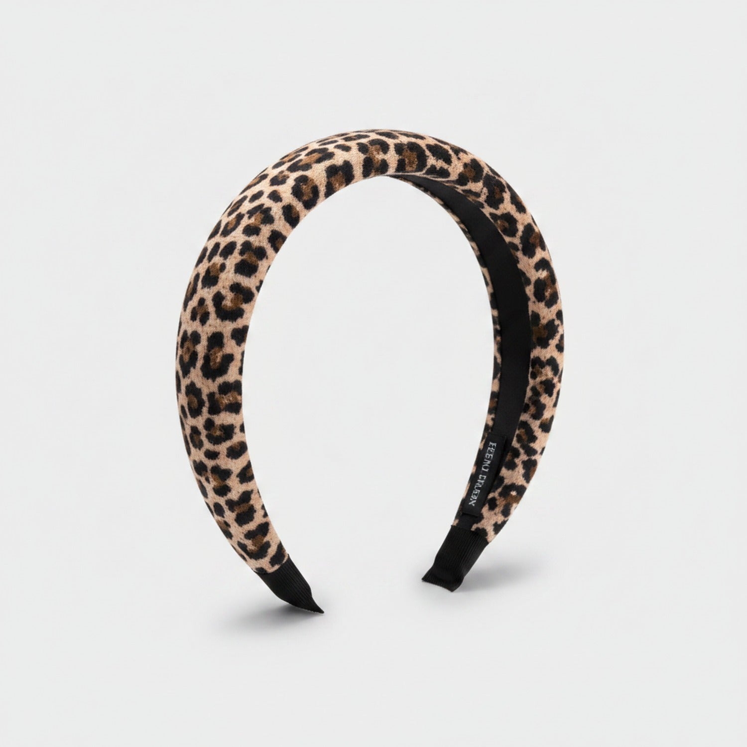 Leopard Print Padded Headband - Narrow Leopard Print