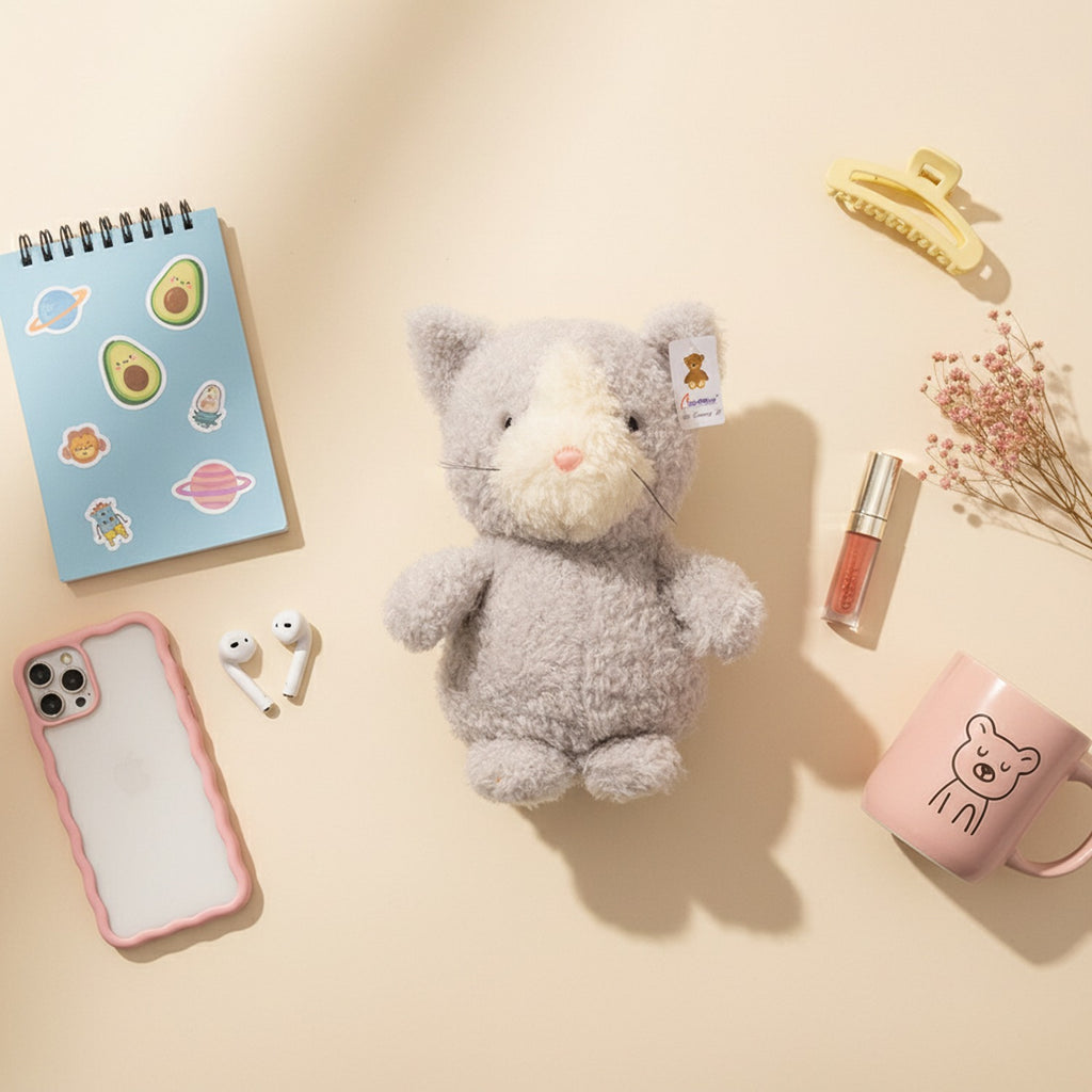 Soft Plush Cat Kitten With Charm Tag