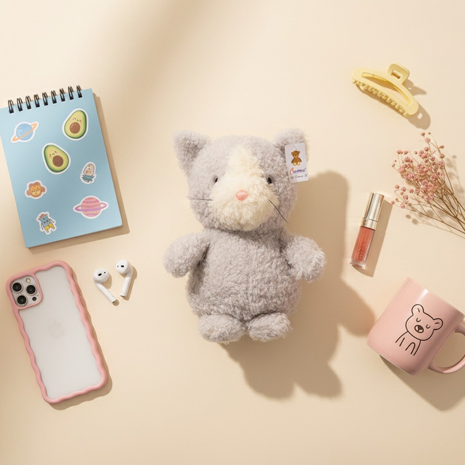 Soft Plush Cat Kitten With Charm Tag