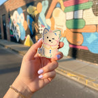 Colorful Rainbow Kitty Hair Claw Clip