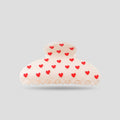 Heart Pearl Claw Hair Clip Cream
