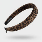 Leopard Print Padded Headband - Narrow Deep Leopard Print – hair accessories (view 1)