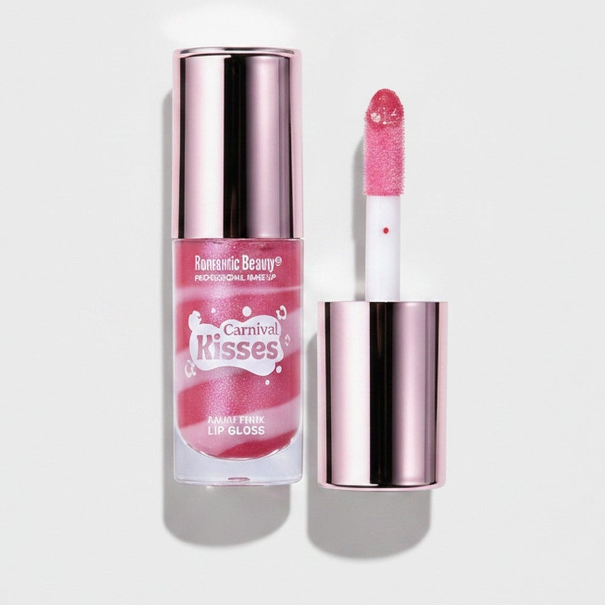 Pink Carnival Kisses Holographic Lip Gloss – Korean beauty tool (view 1)