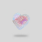 Heart-Shaped Iridescent Beaded Hair Claw