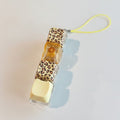 Leopard Print Nail Polish Keychain - Yellow Leopard