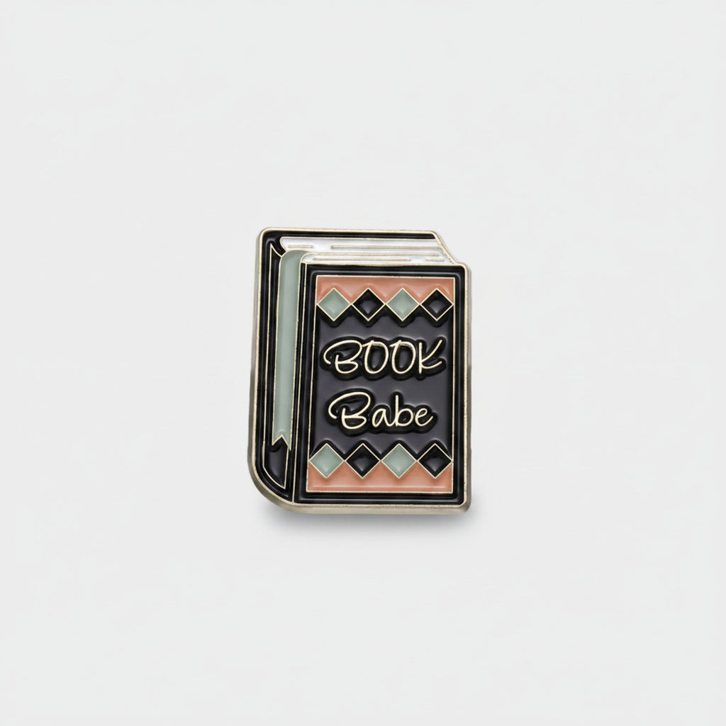 Book Pin Diamond Enamel Badge