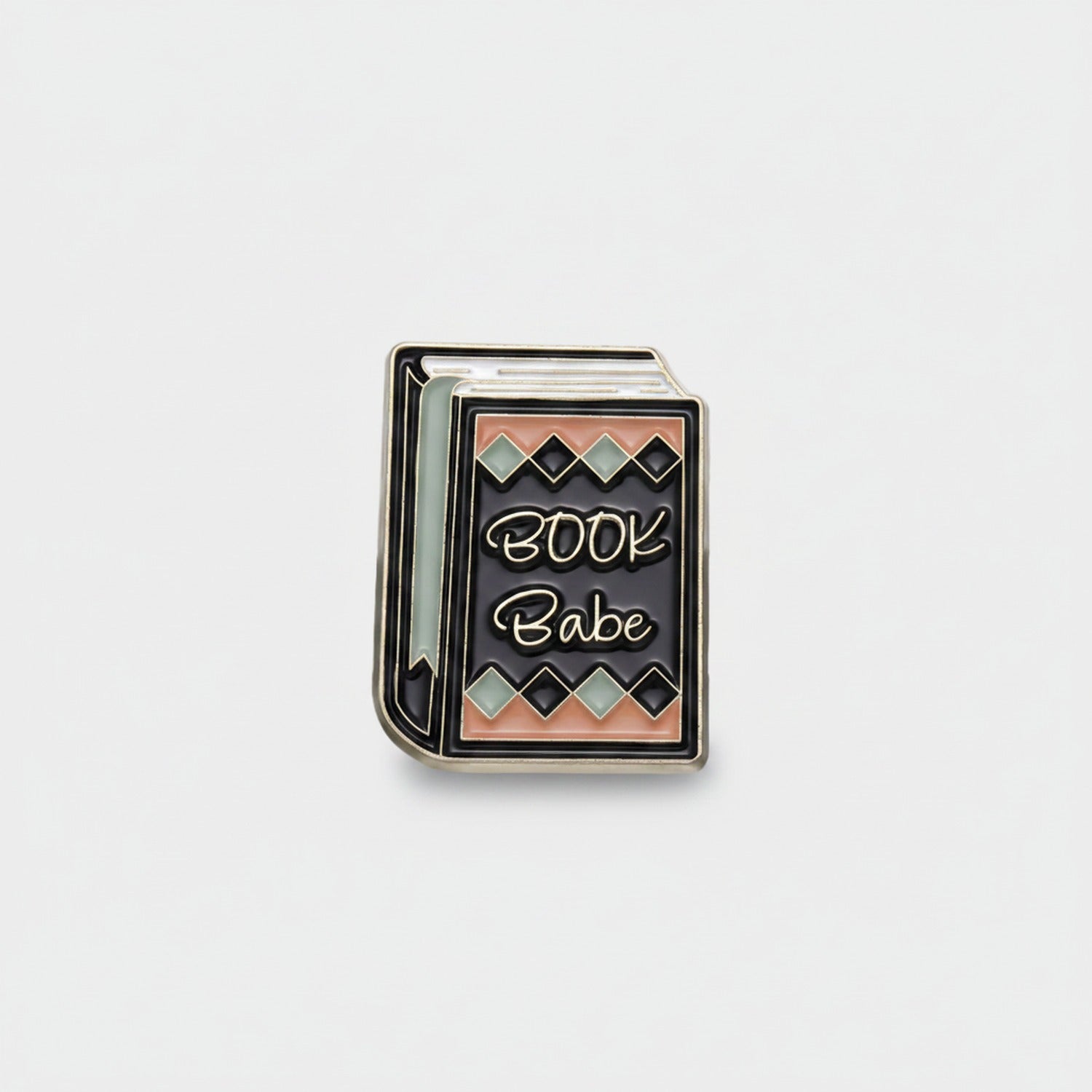 Book Pin Diamond Enamel Badge